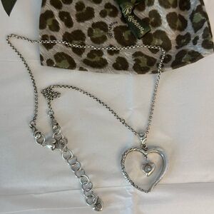 🌸Brighton pre-owned Silver Open Heart Necklace.